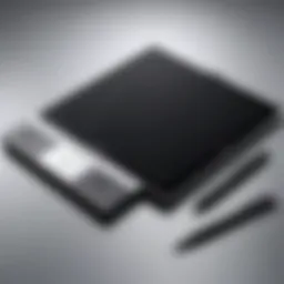 Illustration of a drawing pad showcasing its sleek design and features for Mac users.