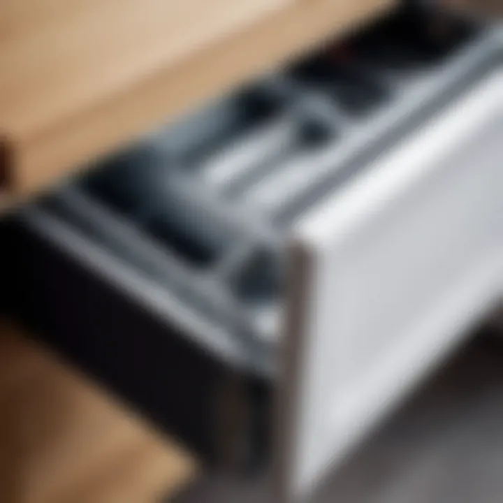 Visual guide on installing dresser drawer tracks for optimal functionality.