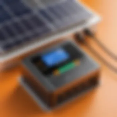 Eco Worthy Charge Controller and Solar Panel Interaction Detailed view of Eco Worthy charge controller with solar panels