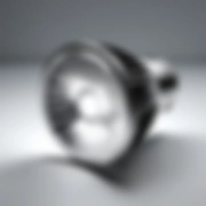 Close-up view of the Ecosmart 75 Watt LED bulb showcasing its design and features