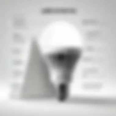 Comparison chart highlighting the energy efficiency of the Ecosmart 75 Watt LED bulb