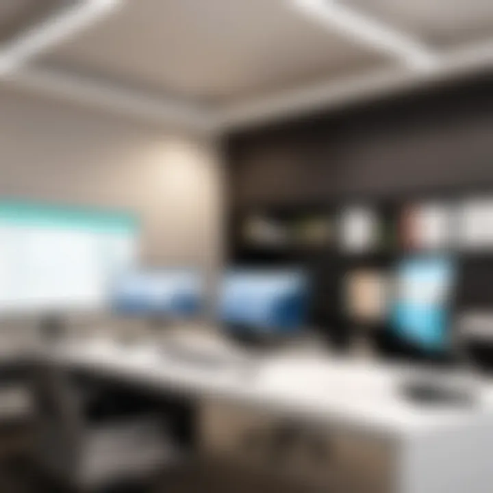 Ecosmart 75 Watt LED Bright White bulb in a workspace providing optimal lighting