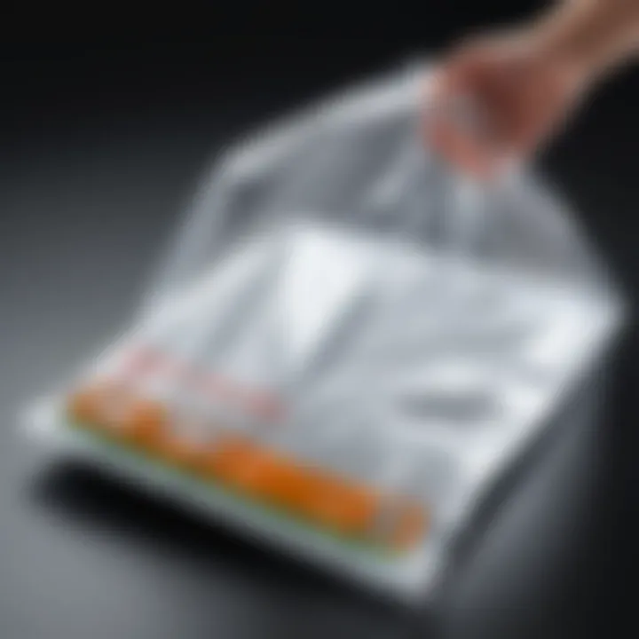 Environmental impact illustration of vacuum bags usage