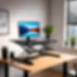 Eureka Ergonomic Electric Standing Desk Converter in an office setting
