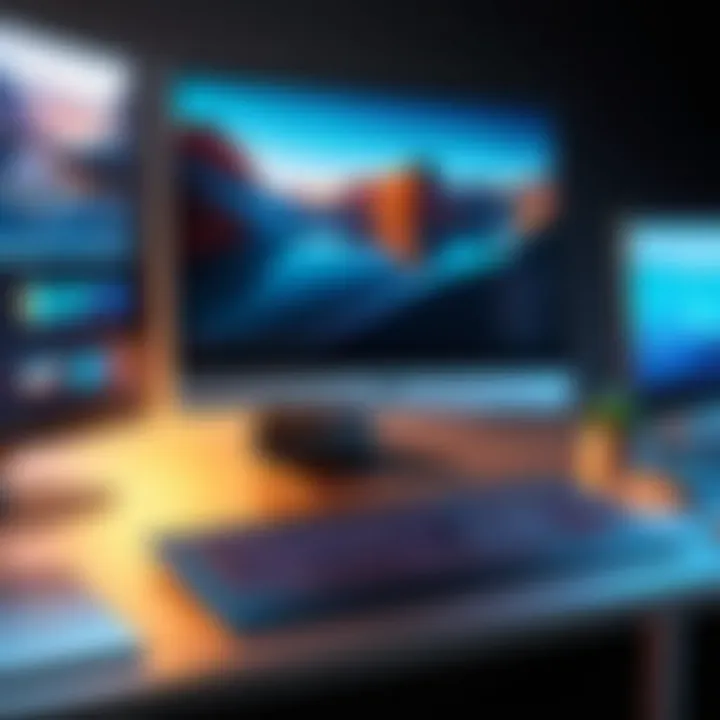 Innovative desktop designs showcasing technology trends
