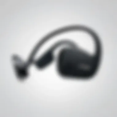 Innovative Design of AfterShokz Trekz Air Close-up view of AfterShokz Trekz Air headphones showcasing their unique design and features.