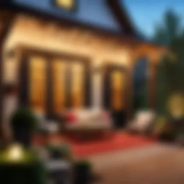 Cozy Ambiance with Allen Roth String Lights Atmospheric evening scene with Allen Roth outdoor string lights creating a cozy ambiance