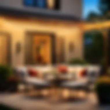 Patio Illumination with Allen Roth String Lights Elegant arrangement of Allen Roth outdoor string lights illuminating a patio