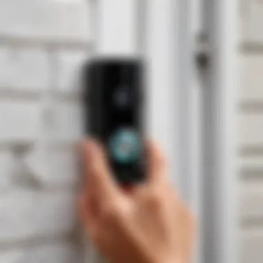 Installing a Ring Doorbell in an Apartment Installation of a Ring doorbell at an apartment entrance
