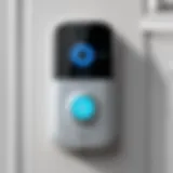 Smart doorbell showcasing advanced technology