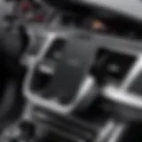 Sleek design of an Audi car phone holder showcasing modern aesthetics