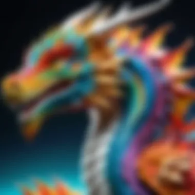 Intricate Design of the Aurora Stuffed Dragon Aurora Stuffed Dragon showcasing intricate design details.