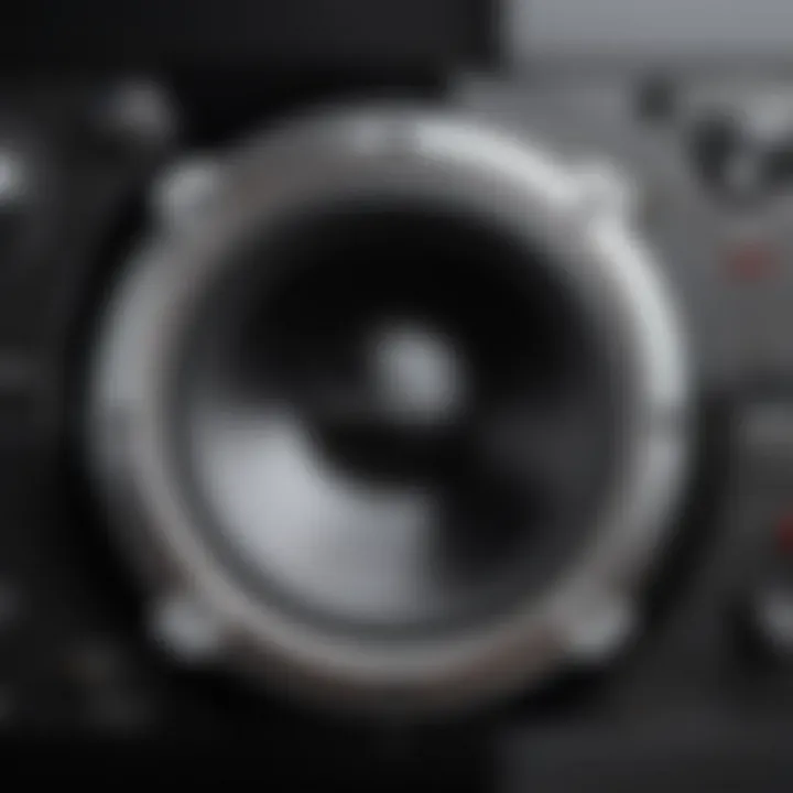 Close-up view of Pioneer 10-inch subwoofer showcasing quality engineering