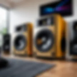 Powerful Pioneer subwoofer setup in a stylish home audio system