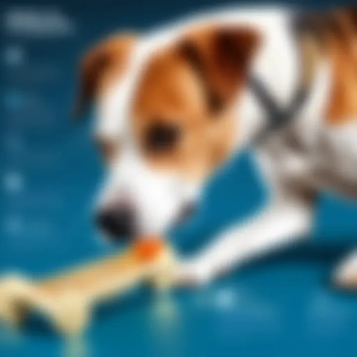Illustration depicting the biological benefits of Bonetics dog bones for canine health.