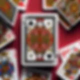 Vibrant playing cards displayed artistically