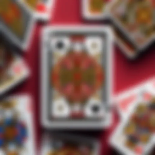 Vibrant playing cards displayed artistically