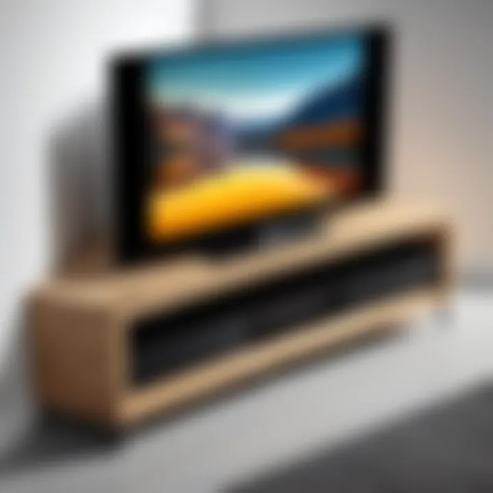 Functional corner TV stand showcasing adjustable shelf features.