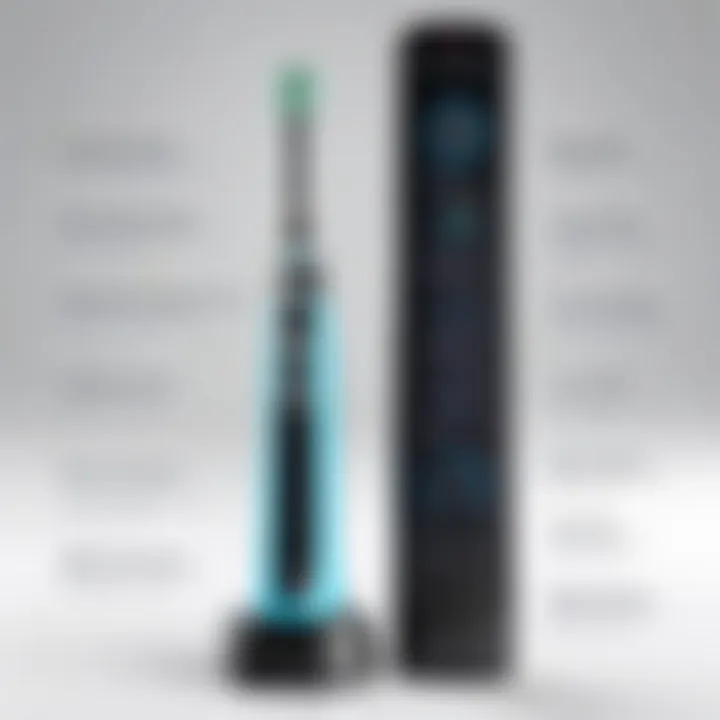 User interface of the DiamondClean Sonic Electric Toothbrush displaying mode options and battery life