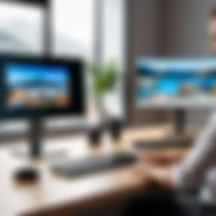Foscam webcam in a remote work setup