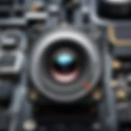 Close-up view of a sophisticated hidden camera embedded in everyday objects