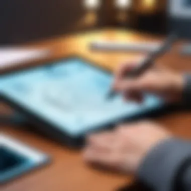 Creative Work Using Tablet with Stylus Creative Work Using Tablet with Stylus