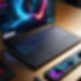 A visually stunning gaming laptop showcasing its features