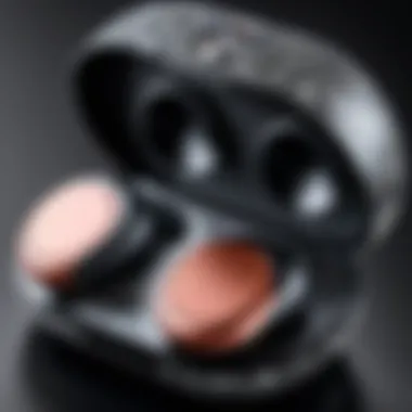 Close-up of Google Pixel Buds A Series case skin showcasing intricate design patterns.