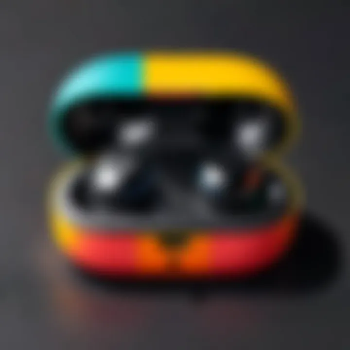 Stylish Google Pixel Buds A Series case skin displayed with vibrant colors.