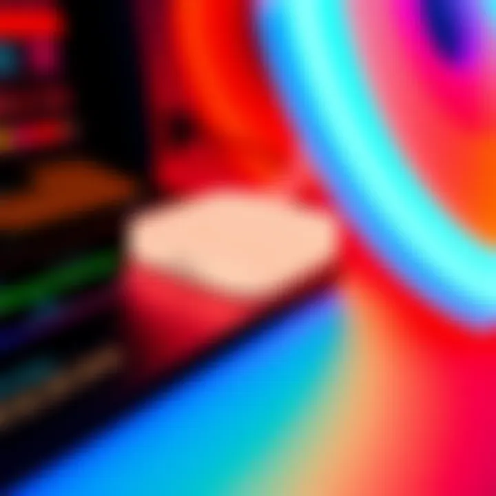 Detailed view of the GVM RGB Light Kit controls