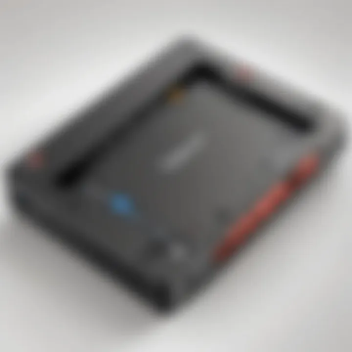 Close-up view of the connectivity options available on the ThinkPad Docking Station.