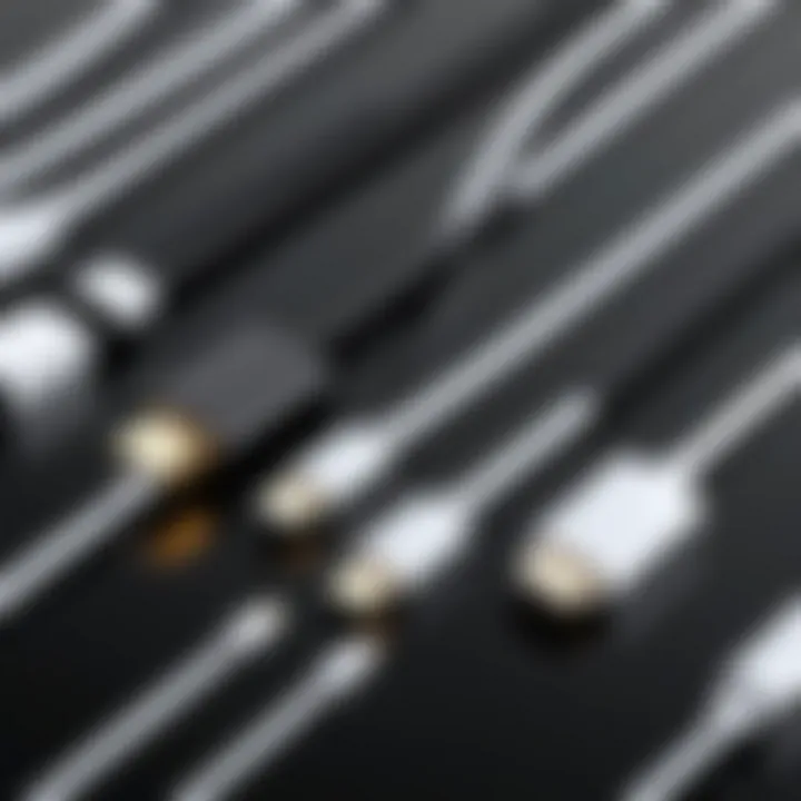 Illustration of various iPad to HDMI cable types