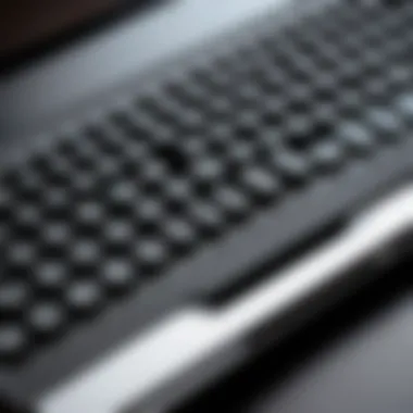 Close-up of Kindle Fire HD 8 in a versatile keyboard case