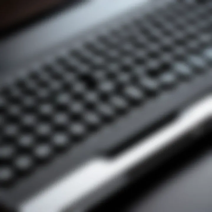 Close-up of Kindle Fire HD 8 in a versatile keyboard case