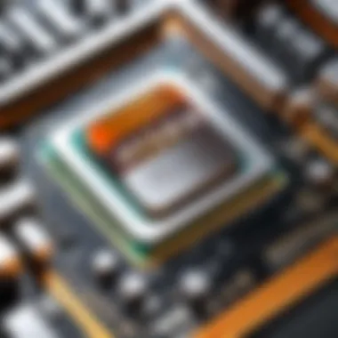 Close-up of the latest Ryzen processor showcasing its intricate design and architecture.