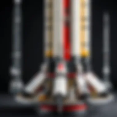 Detailed view of the LEGO Ideas Saturn V showcasing its intricate design.