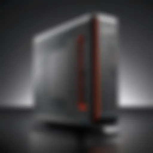 Elegant design of Lenovo thin client desktop showcasing modern aesthetics.
