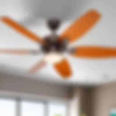 Energy-efficient ceiling fan showcasing eco-friendly features