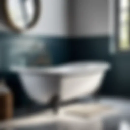 Elegant miniature clawfoot tub in a modern bathroom setting