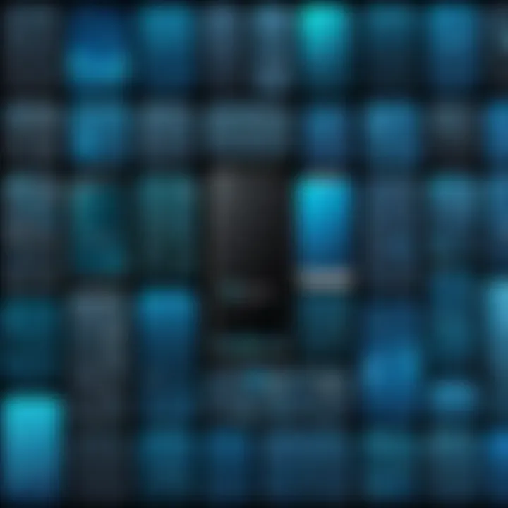 A closer look at different types of mobile backdrops arranged neatly.