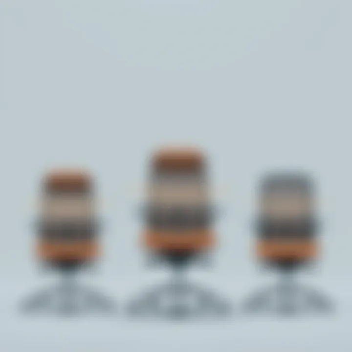 Various models of Herman Miller chairs highlighting neck support features