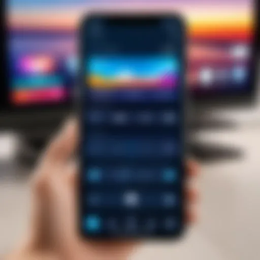 Showcasing the ONN TV Remote Control app interface on a smartphone