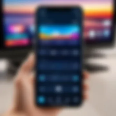 Interface of the ONN TV Remote Control App Showcasing the ONN TV Remote Control app interface on a smartphone
