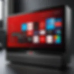 Compact portable TV showcasing Netflix interface