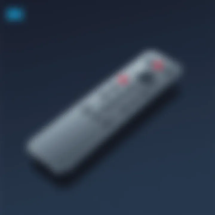 Sleek Remote Control for Audio Systems Sleek remote control designed for advanced audio systems
