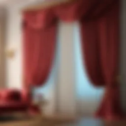 Elegant draped romantic curtains enhancing a cozy room ambiance