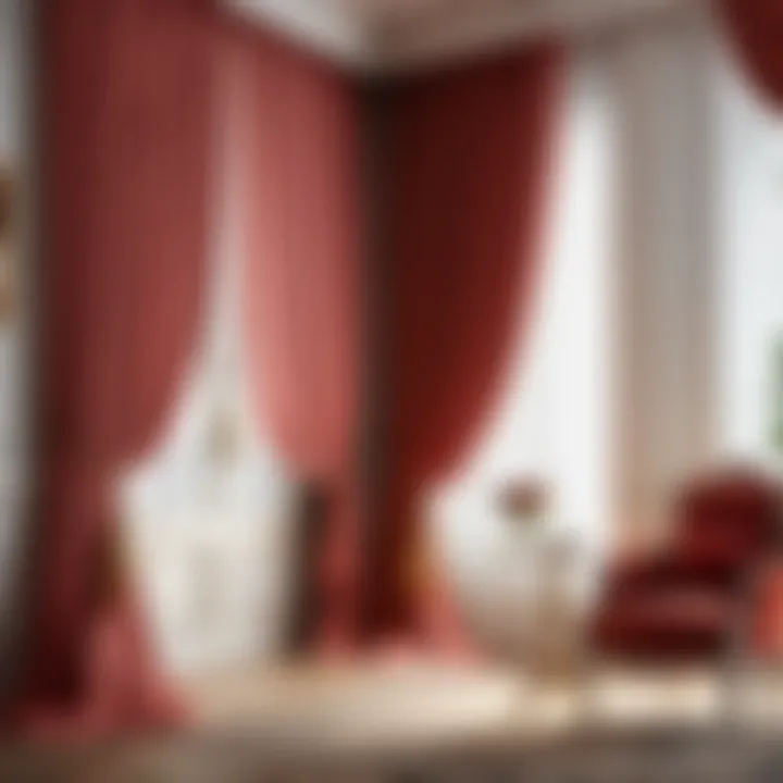 Stylish room featuring romantic curtains with a vintage aesthetic