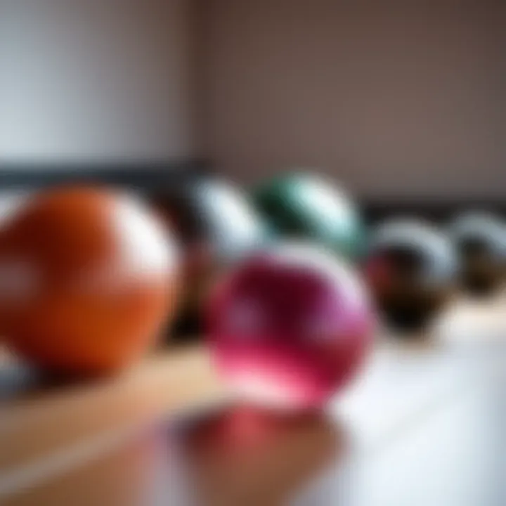 A serene environment showcasing a Pilates class utilizing toning balls for rehabilitation.