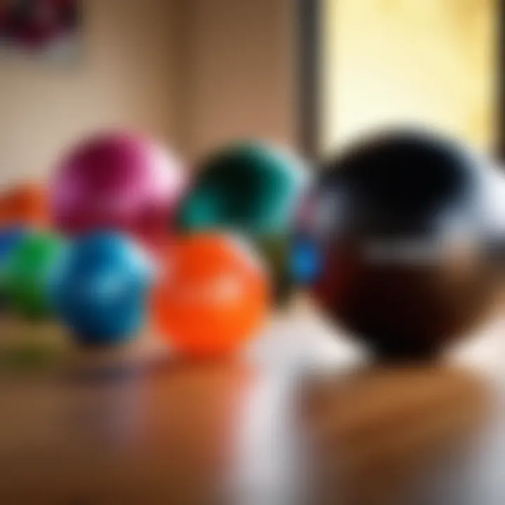 Toning balls arranged in a vibrant setting, highlighting their versatility in workouts.