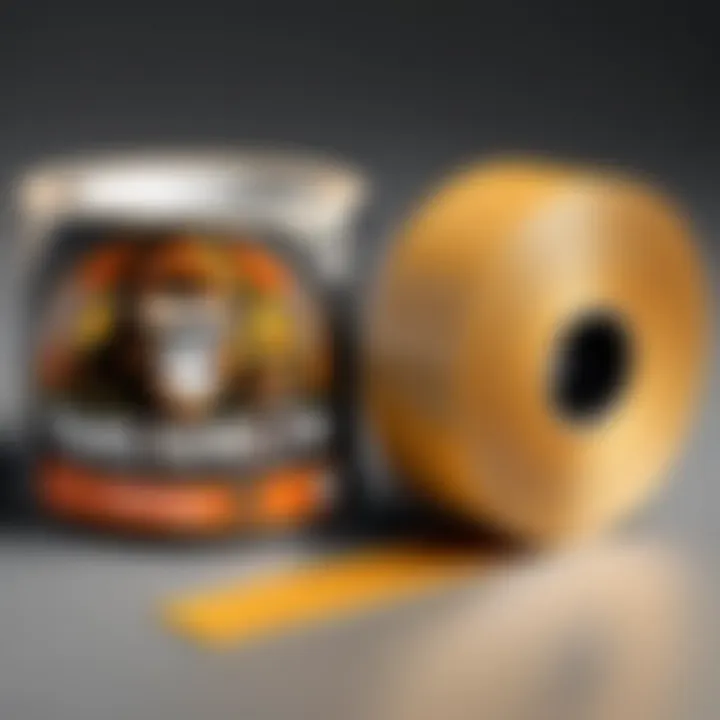 Illustration demonstrating the versatility of tan Gorilla Tape in various tech projects